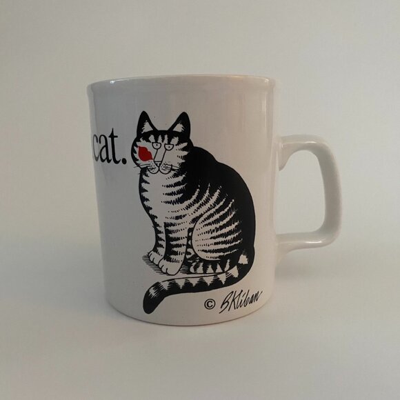 KLIBAN LOVE A CAT COFFEE MUG KILNCRAFT STAFFORDSHIRE POTTERIES MADE IN ENGLAND - Picture 1 of 6